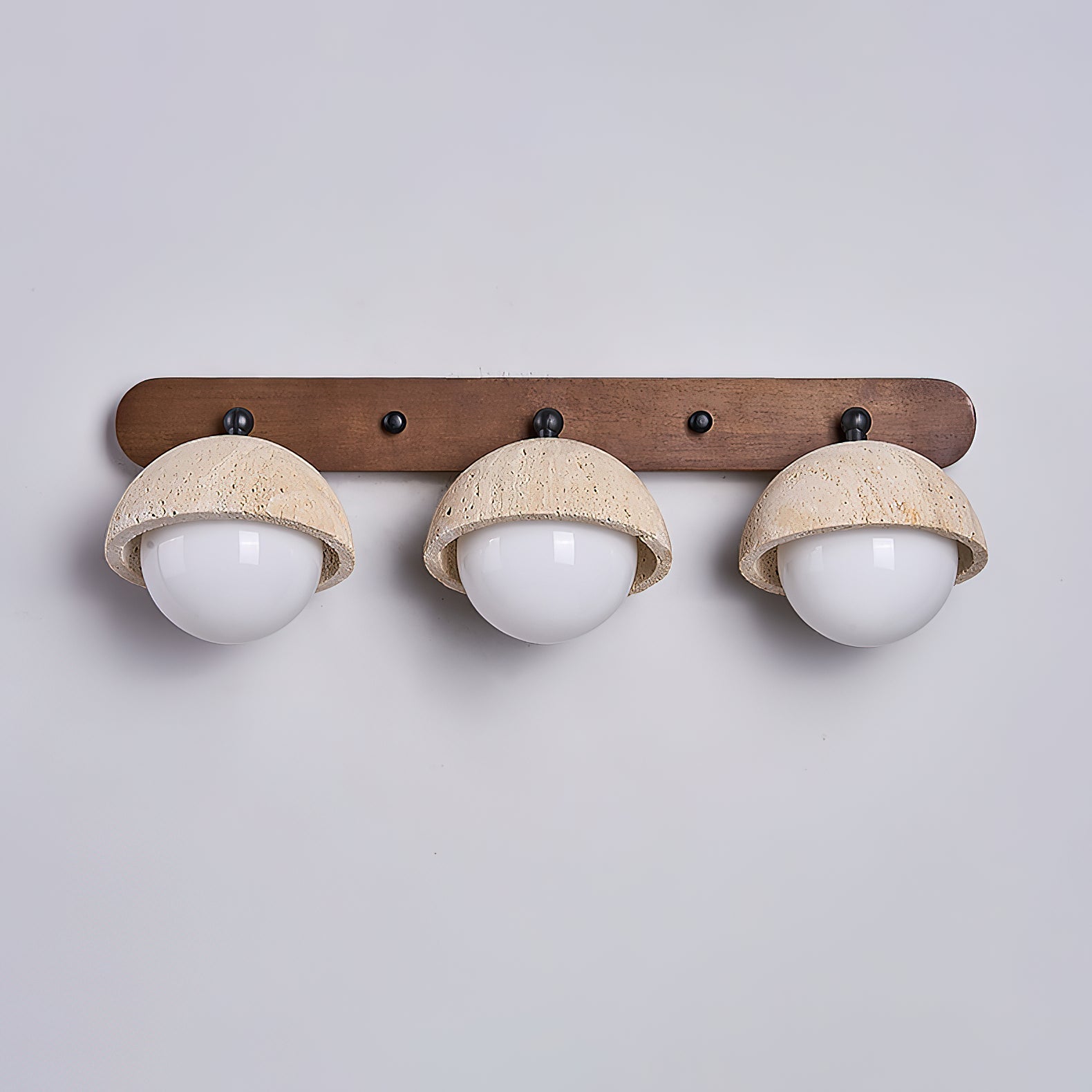 Vodora Modern Minimalist Wood Travertine Wall Sconce Wall Lamp - Letslighting