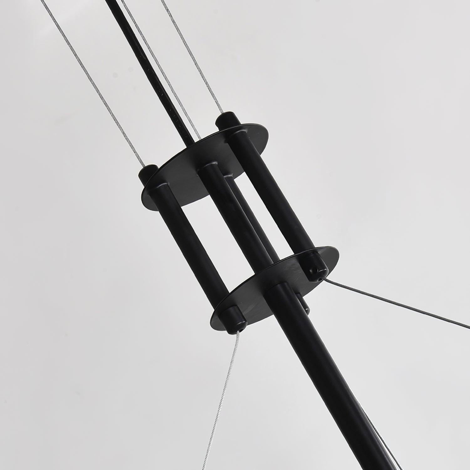 Lustra Chandelier Pedesina Black Mesh LED - Letslighting