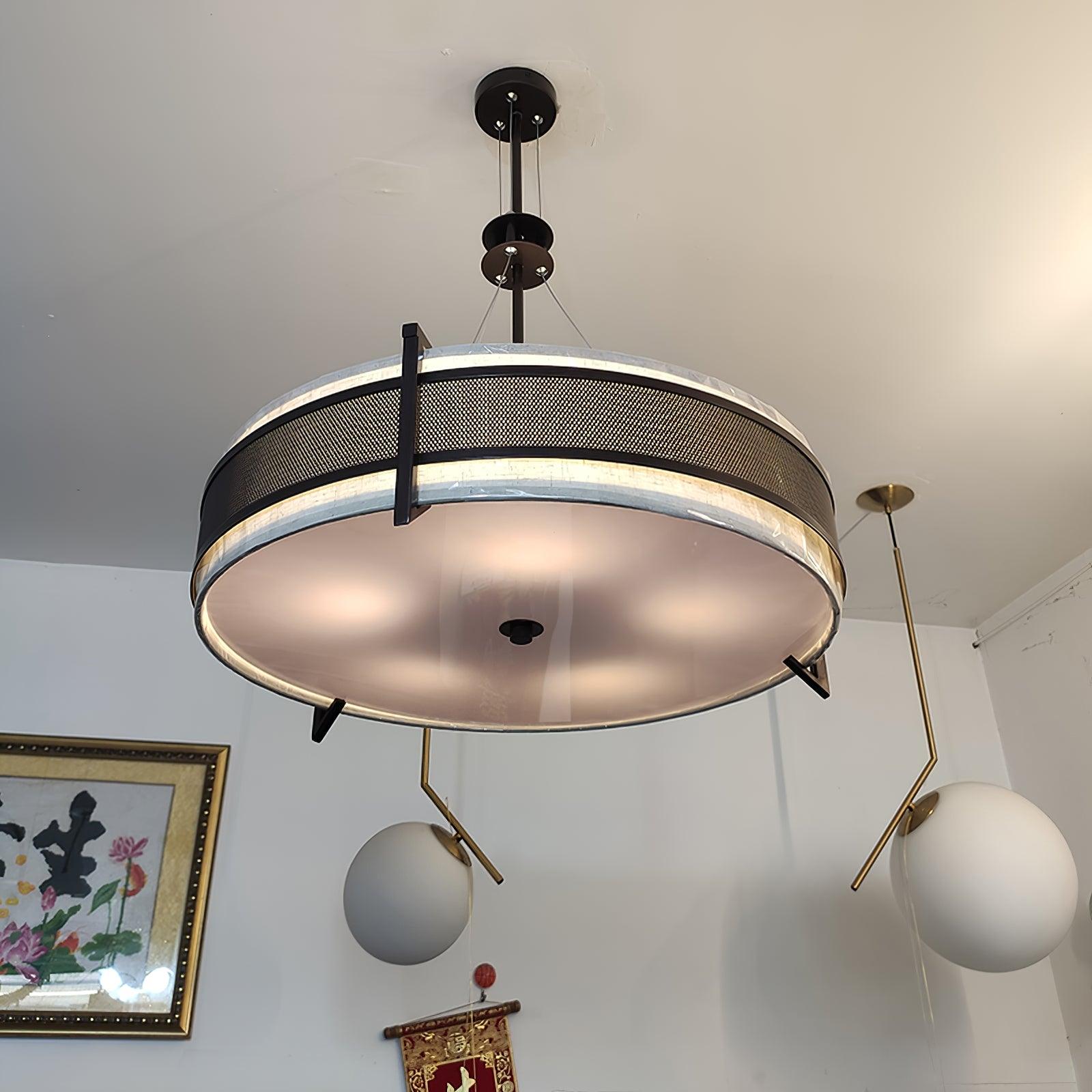 Lustra Chandelier Pedesina Black Mesh LED - Letslighting