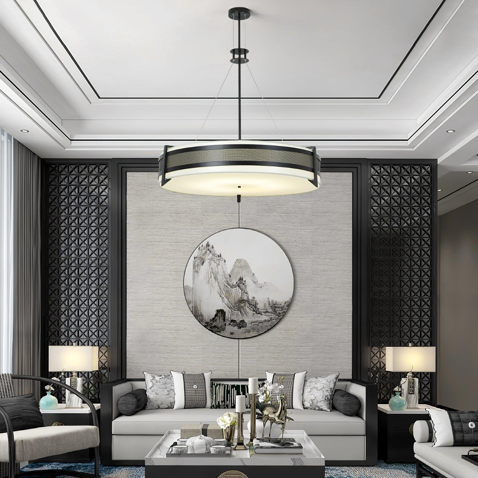 Lustra Chandelier Pedesina Black Mesh LED - Letslighting