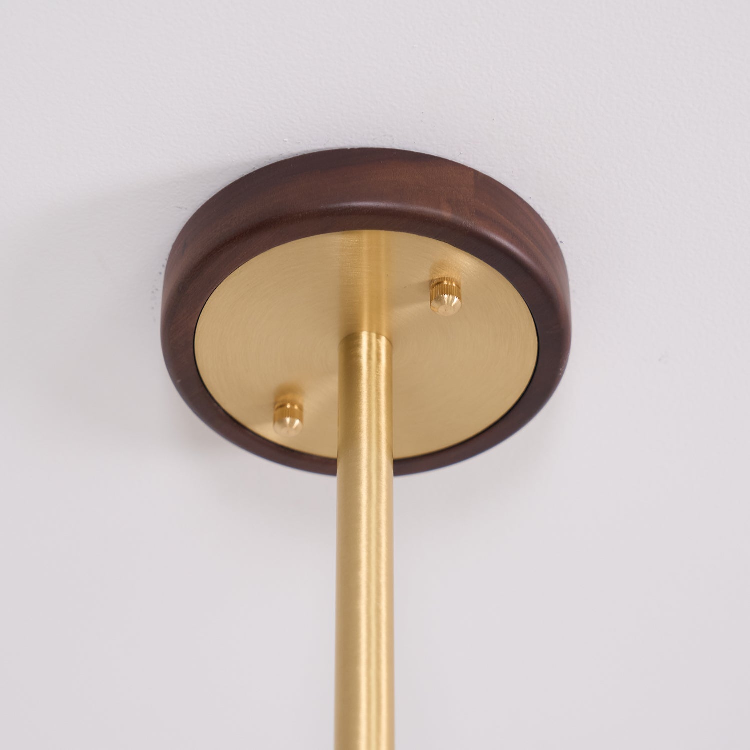 Cavien Brass and Walnut Chandelier - Letslighting