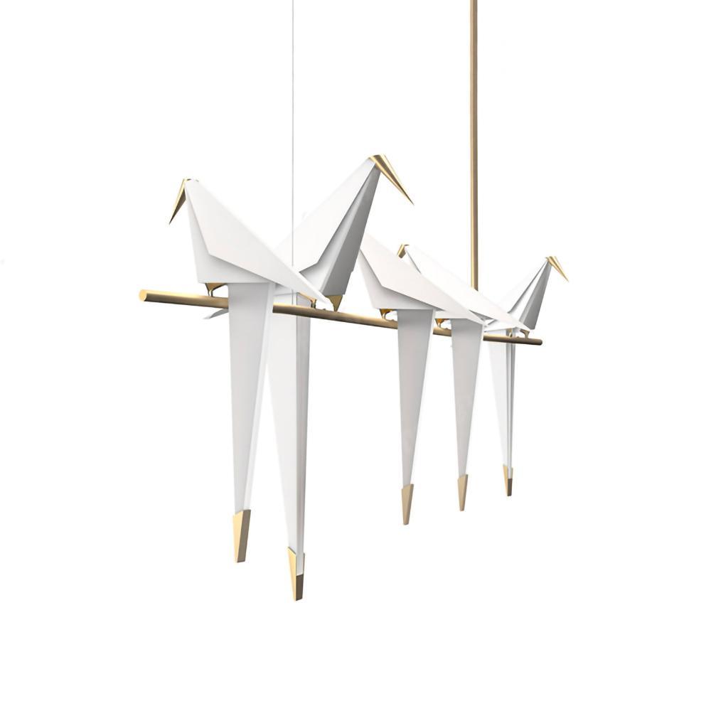 Lustra Chandelier Paper Crane Bird Sculptural LED - Letslighting