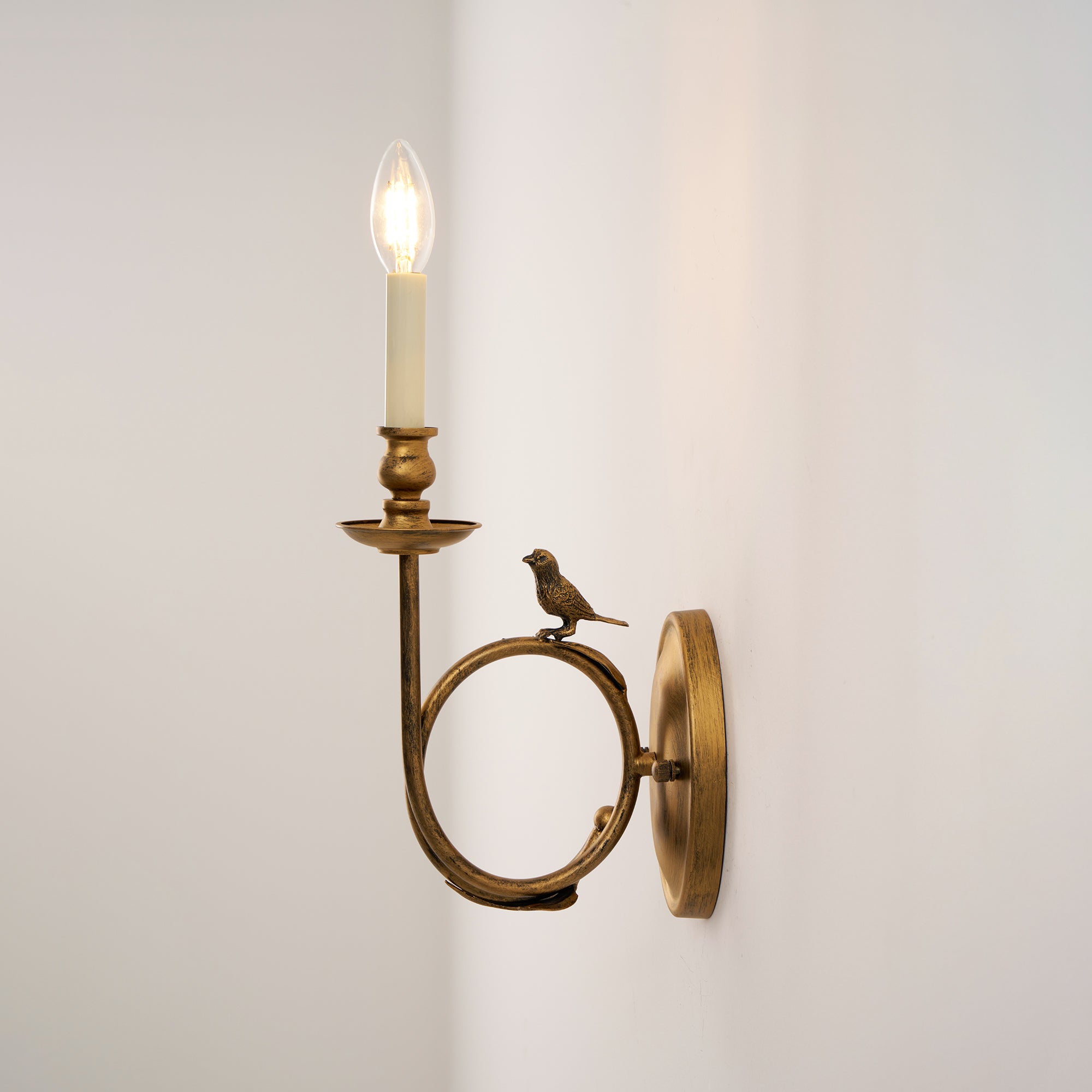 Silva Vintage Bird Indoor Wall Sconce