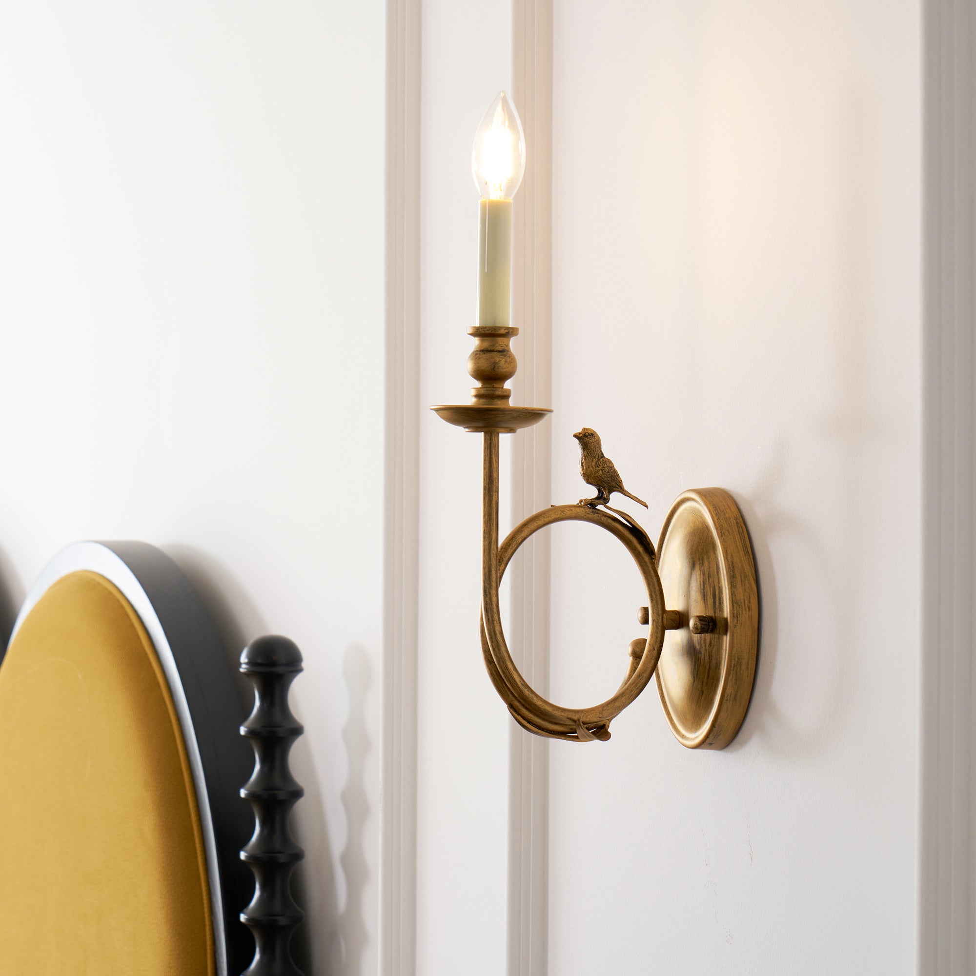 Silva Vintage Bird Indoor Wall Sconce