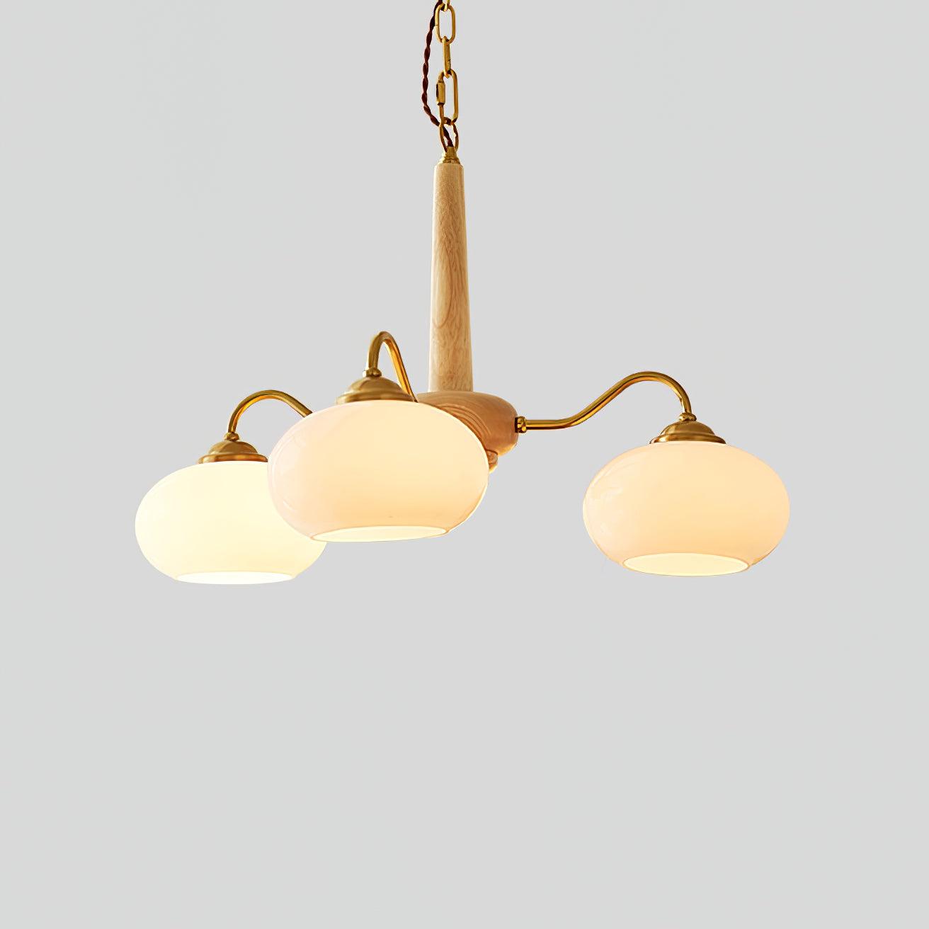Lustra Pendant Lamp Persimmon Brass Glass Elegant - Letslighting