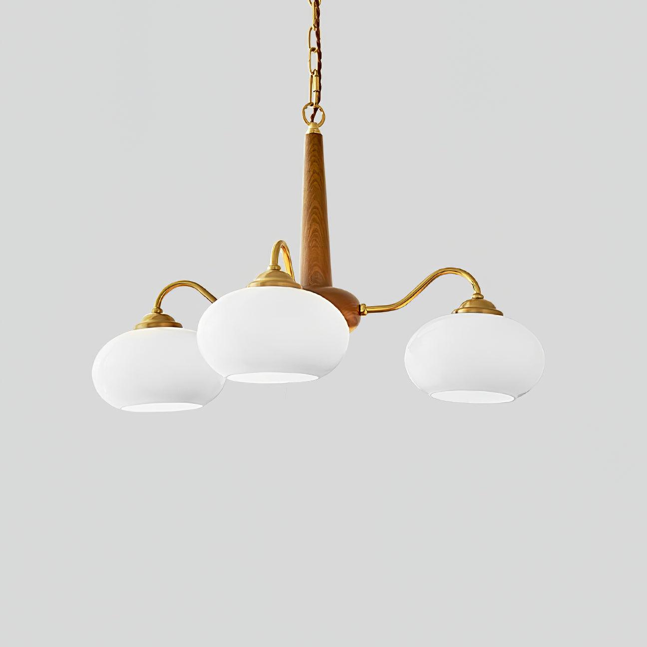 Lustra Pendant Lamp Persimmon Brass Glass Elegant - Letslighting