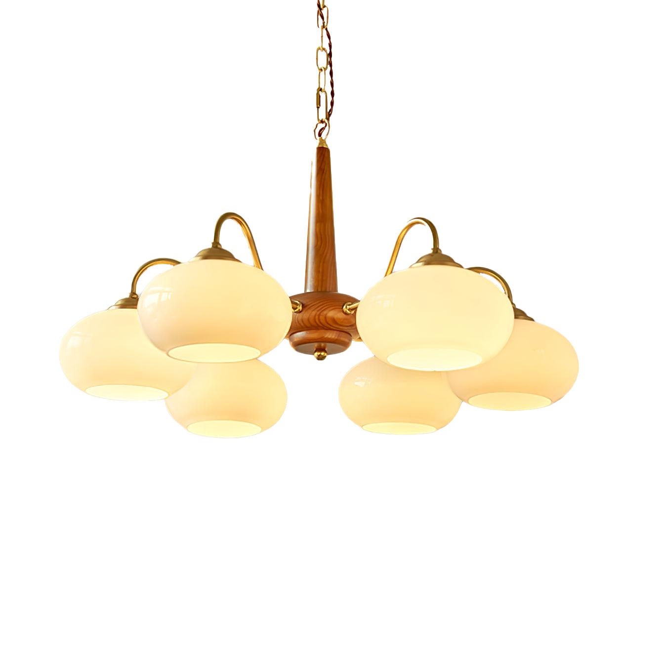 Lustra Pendant Lamp Persimmon Brass Glass Elegant - Letslighting