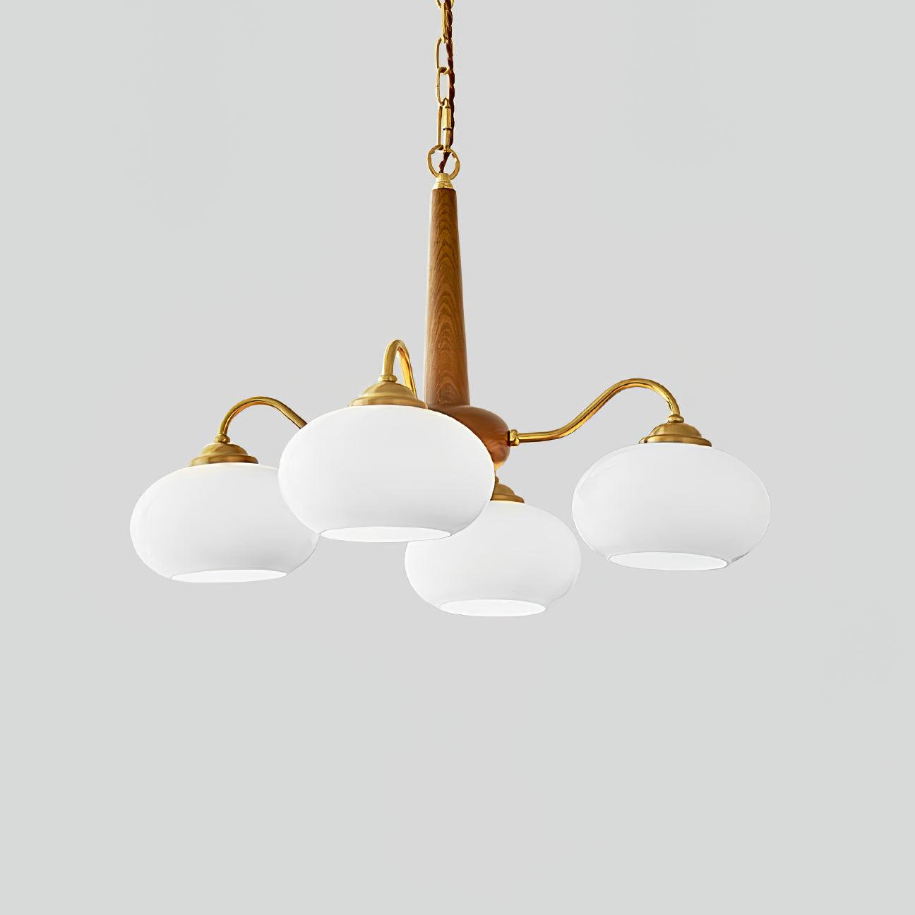 Lustra Pendant Lamp Persimmon Brass Glass Elegant - Letslighting