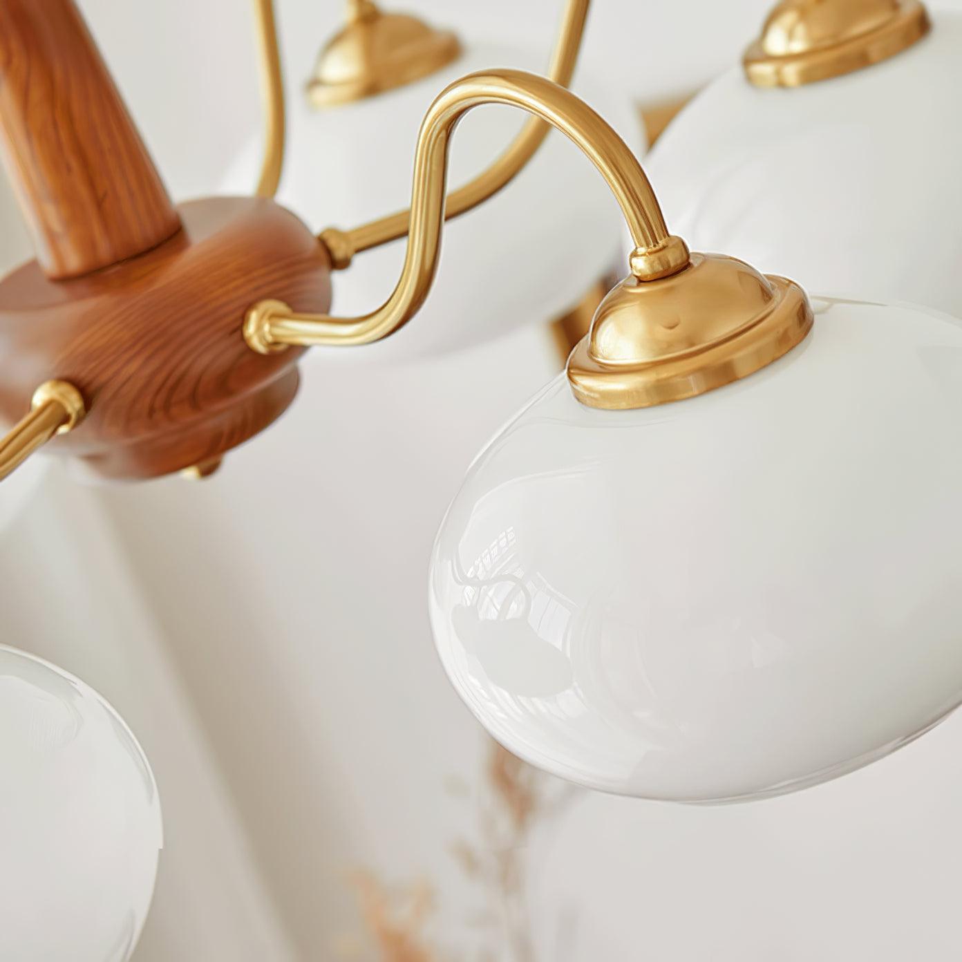 Lustra Pendant Lamp Persimmon Brass Glass Elegant - Letslighting