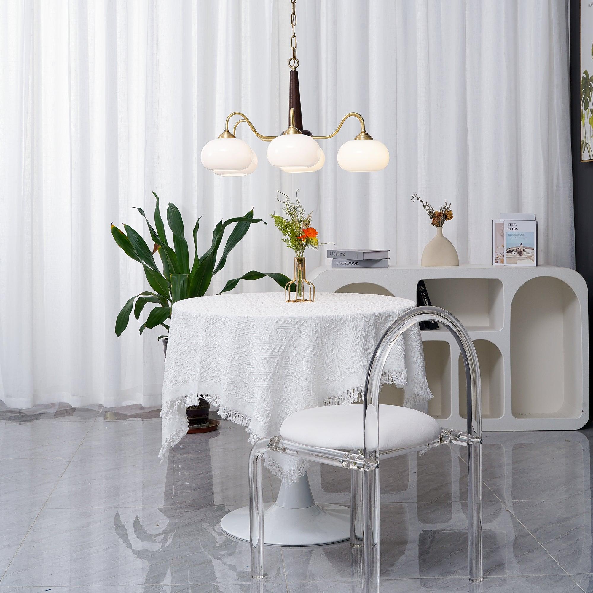 Lustra Pendant Lamp Persimmon Brass Glass Elegant - Letslighting