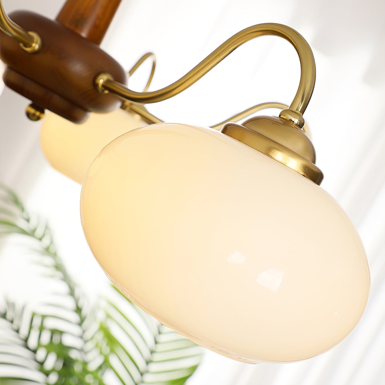 Elmiror Premium Nordic Art Wood Glass Chandelier - Letslighting