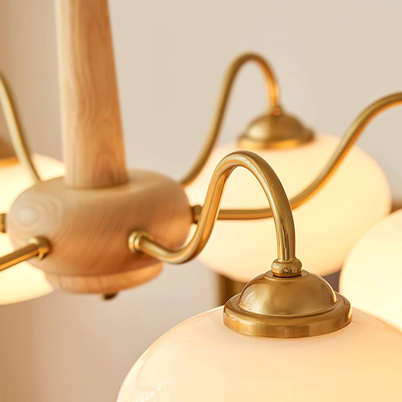 Lustra Pendant Lamp Persimmon Brass Glass Elegant - Letslighting