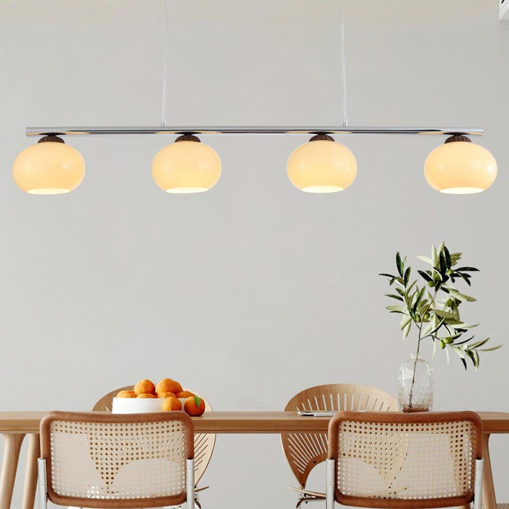 Lustra Chandelier Linear Glass Persimmon Shades - Letslighting