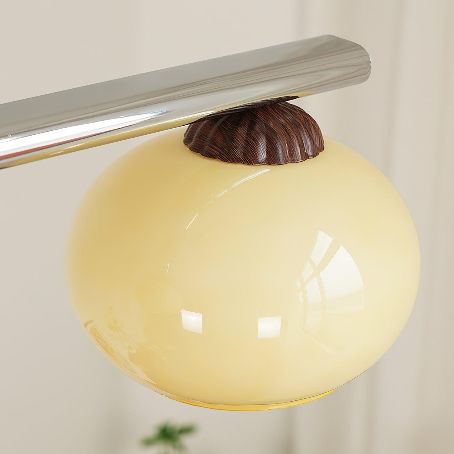 Lustra Chandelier Linear Glass Persimmon Shades - Letslighting