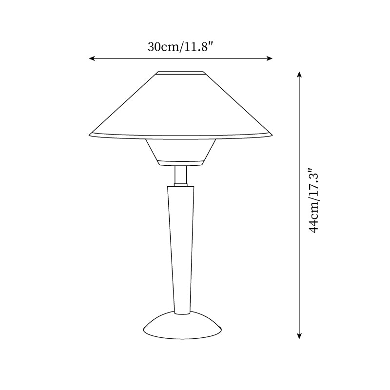 Perzel Table Lamp Wood Stem Fabric Shade - Letslighting