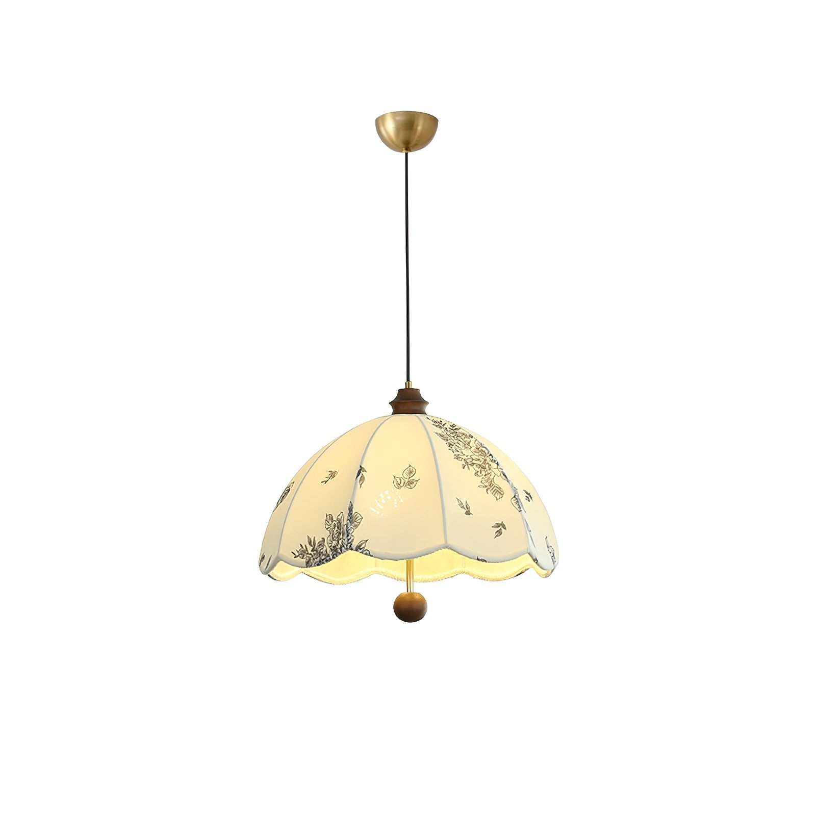 Vevenir Petal Whisper Wood Fabric Pendant Lamp - Letslighting