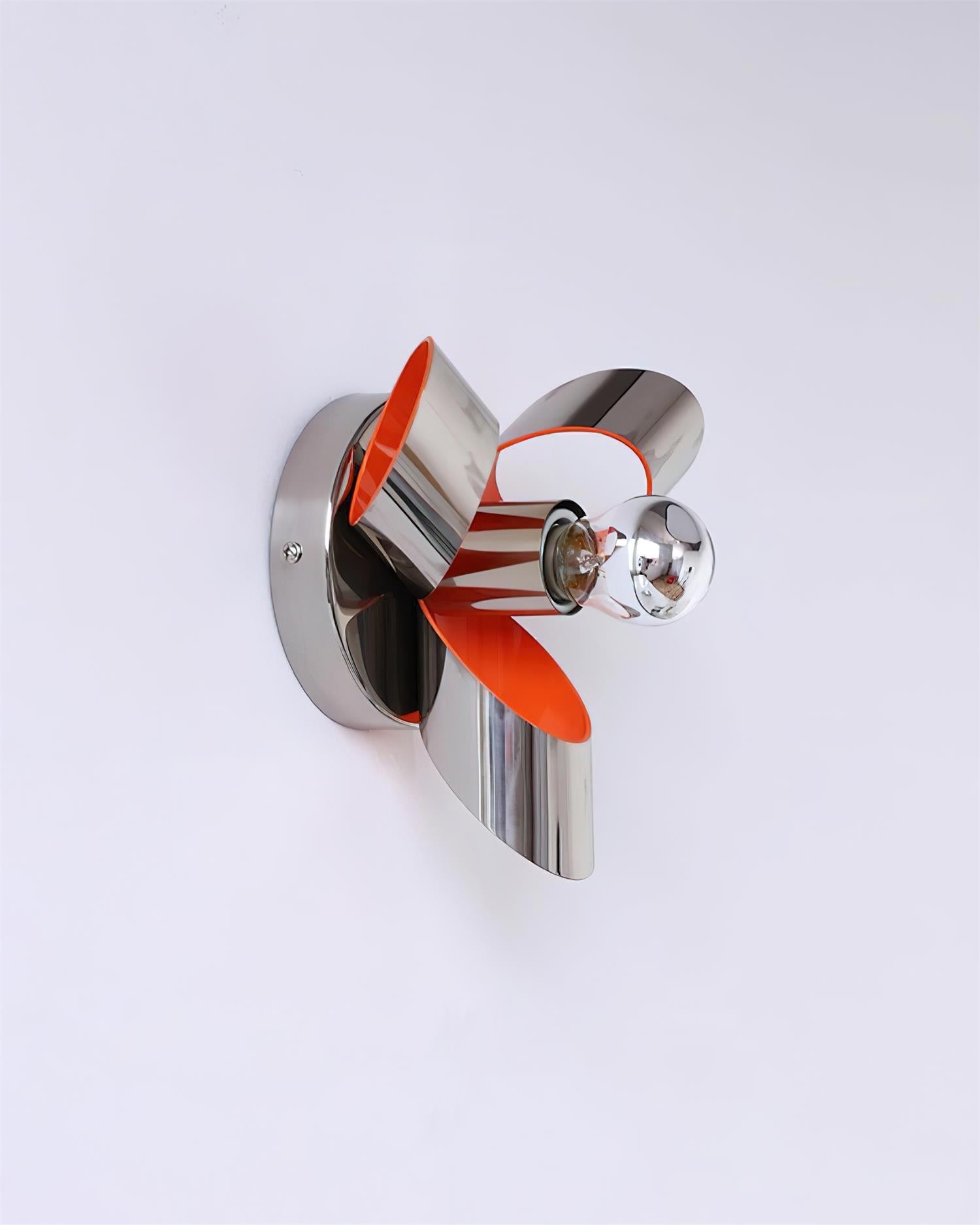 Petala Wall Lamp Chrome Petals Orange Interior - Letslighting