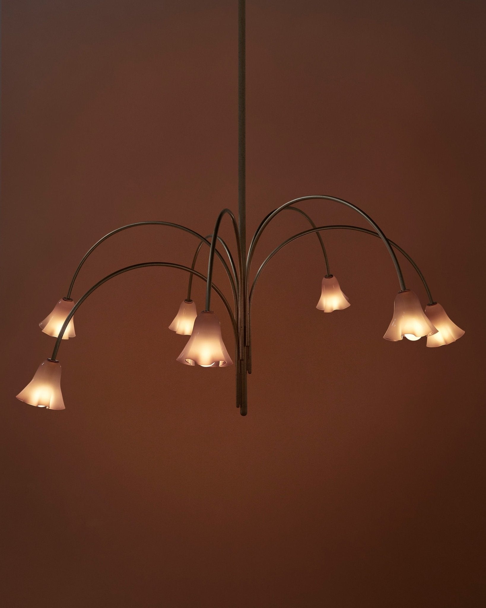 Aurora Chandelier Blossom Petal Glass Arms - Letslighting