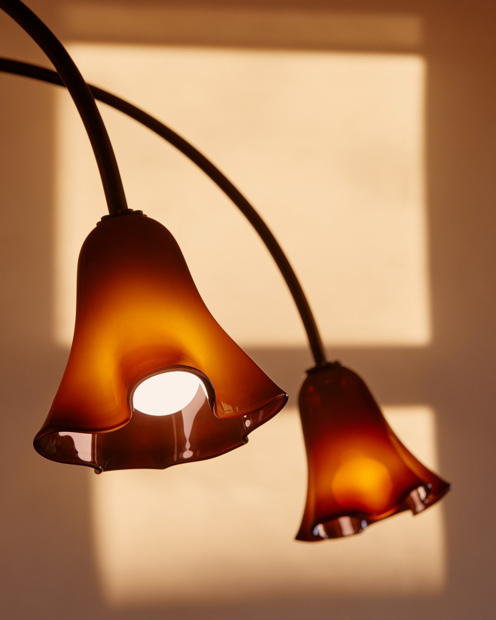 Aurora Chandelier Blossom Petal Glass Arms - Letslighting