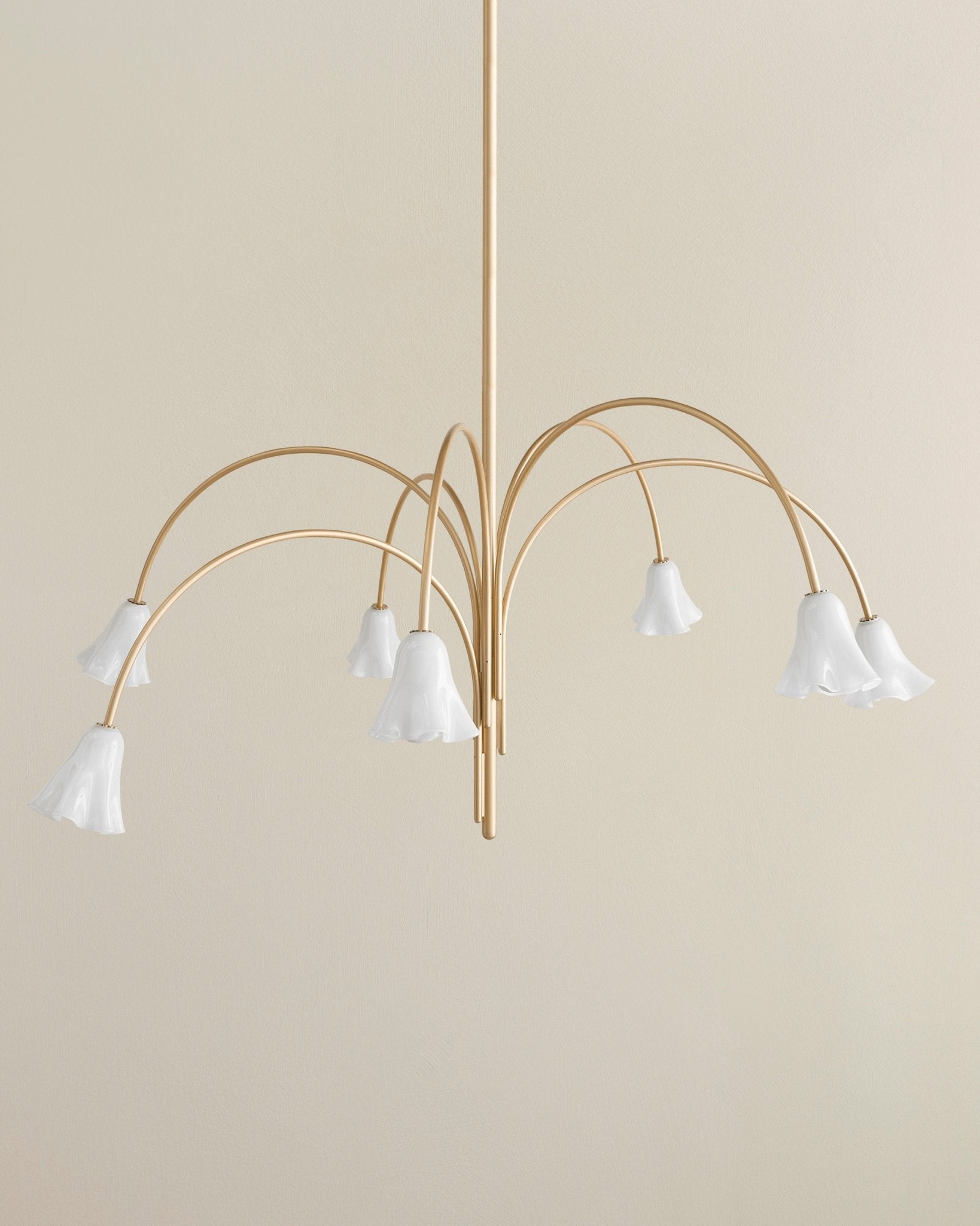 Aurora Chandelier Blossom Petal Glass Arms - Letslighting