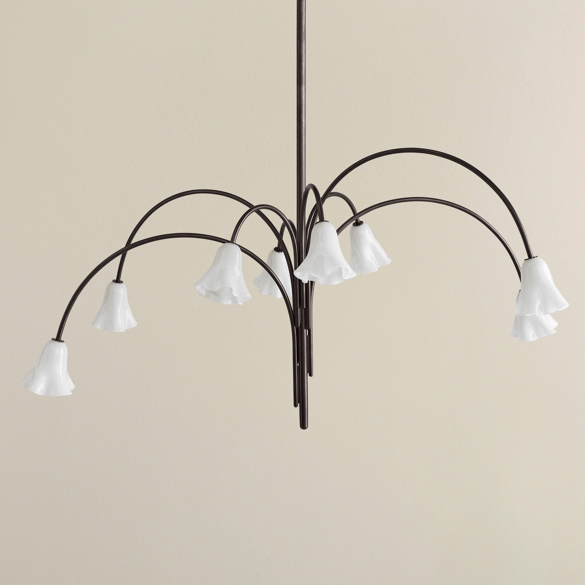 Aurora Chandelier Blossom Petal Glass Arms - Letslighting