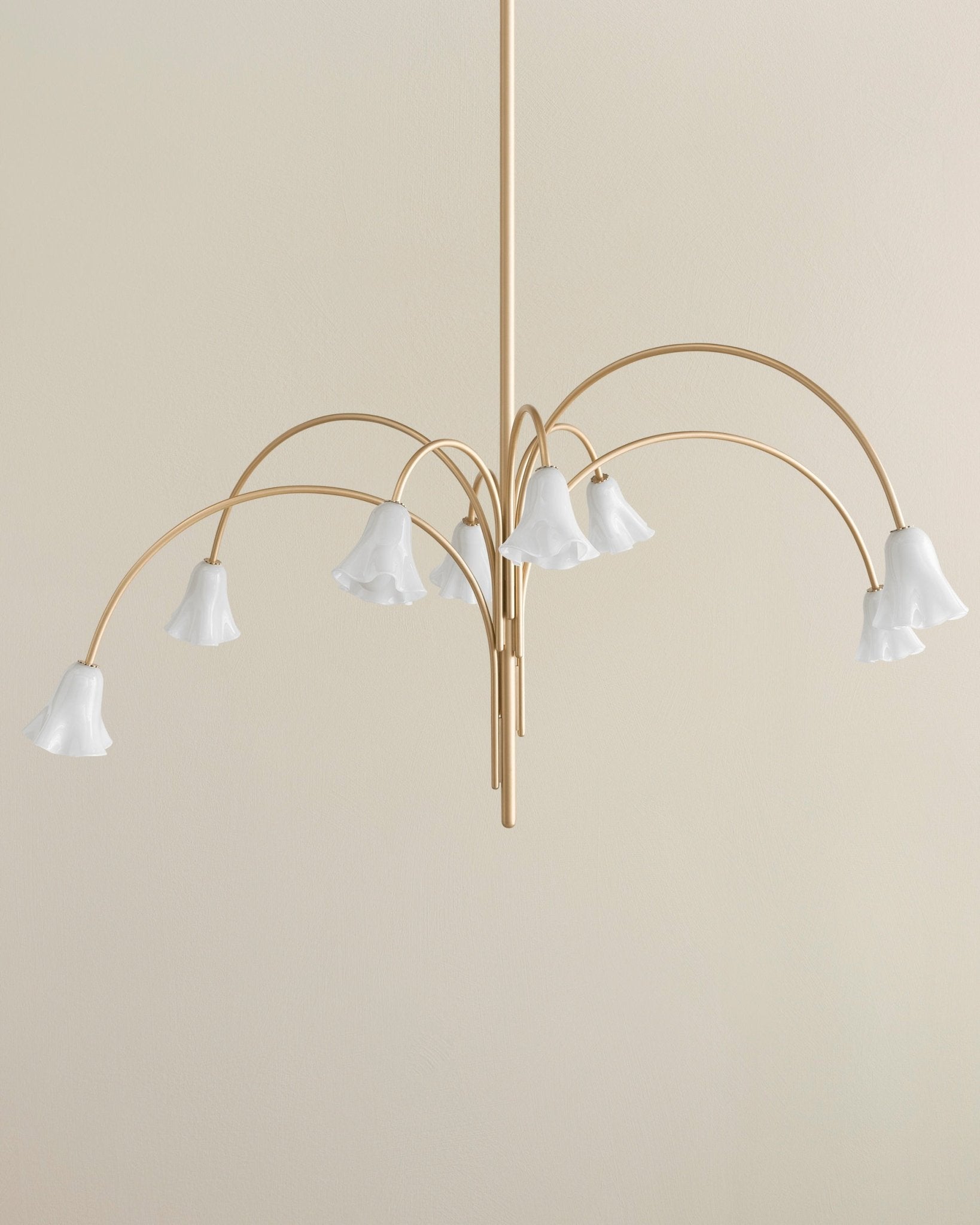 Aurora Chandelier Blossom Petal Glass Arms - Letslighting