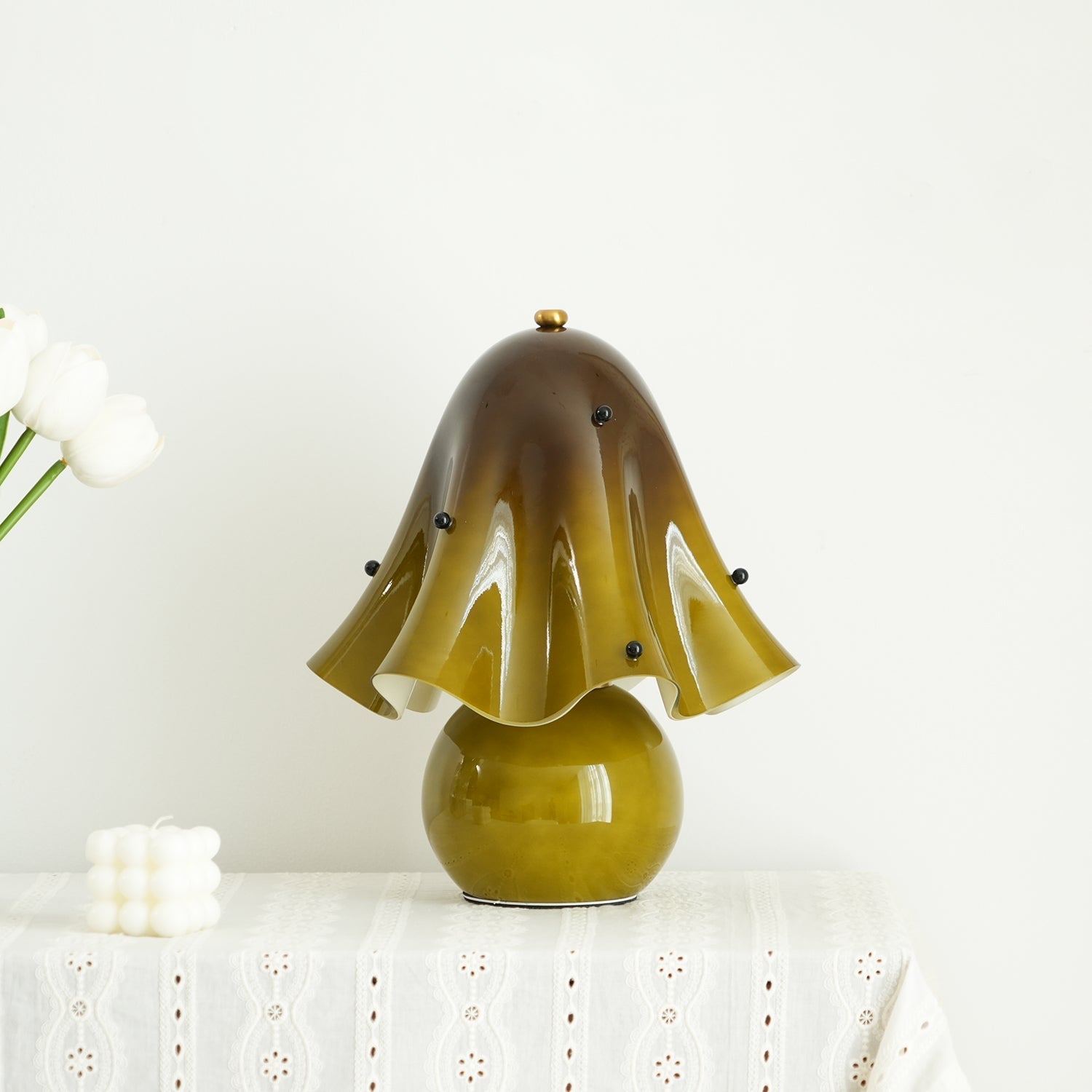 Petalia Modern Metal & Glass Table Light