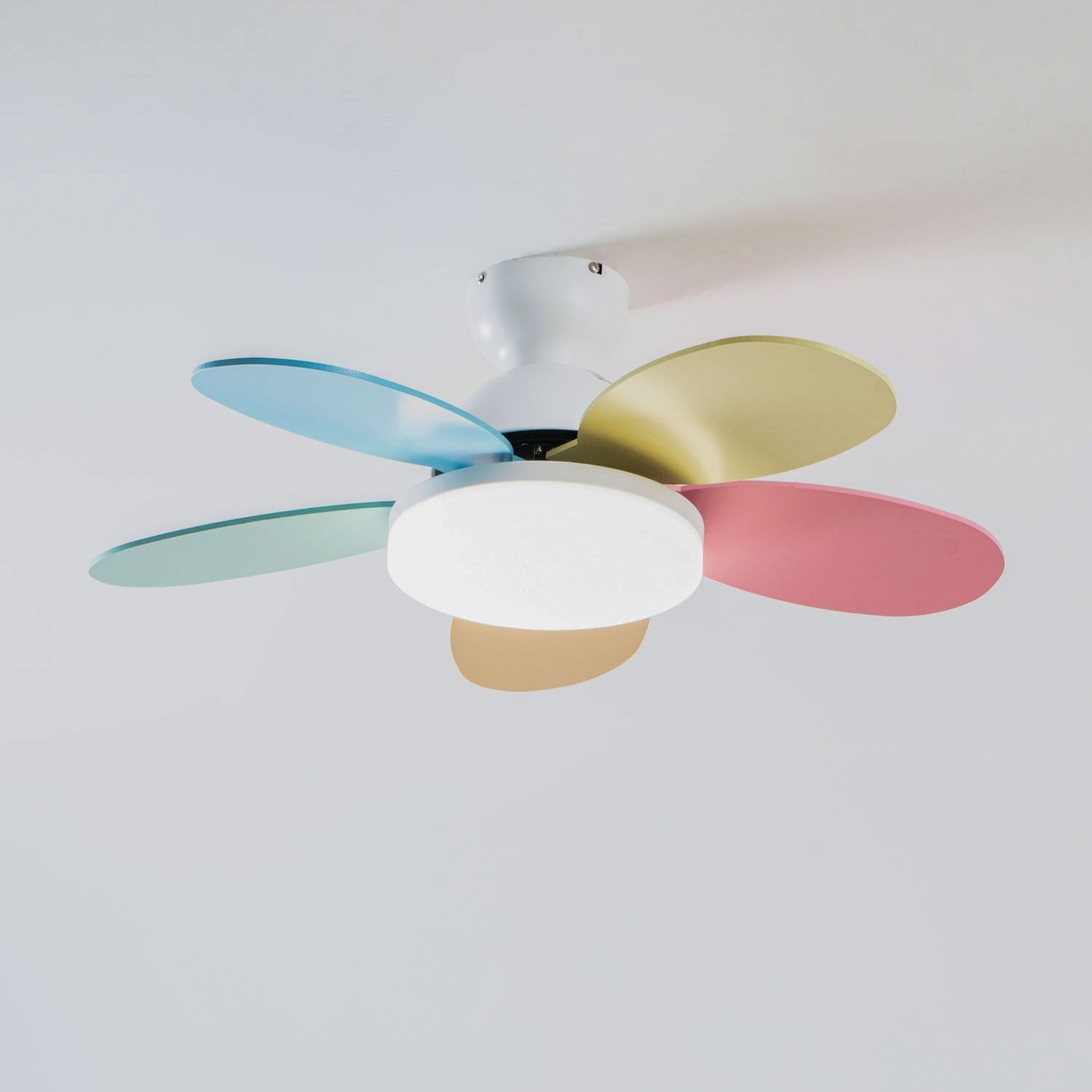 Liora Colorful Glass Kids Ceiling Fan Light - Letslighting