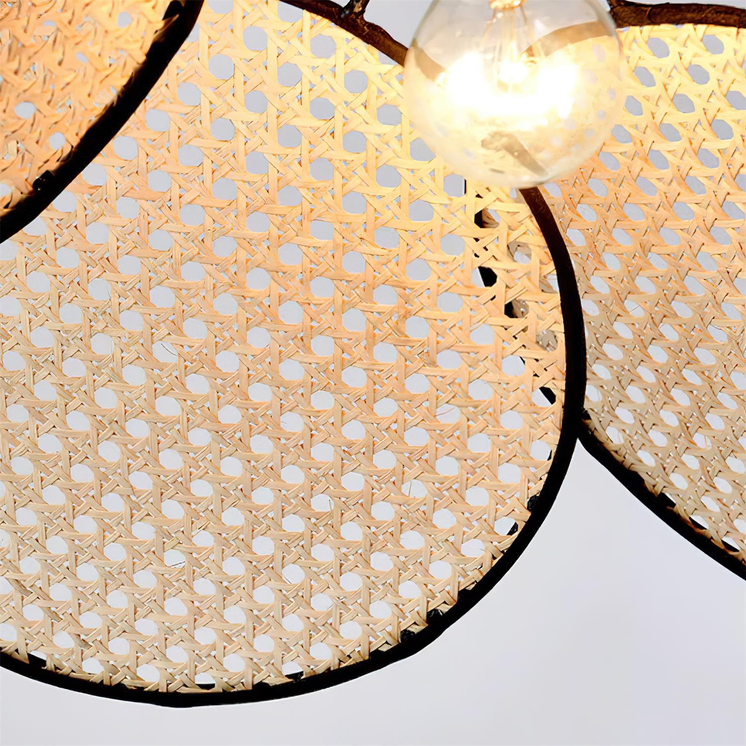 Vemarora Premium Elegance Petals Rattan Fabric Pendant Lamp - Letslighting