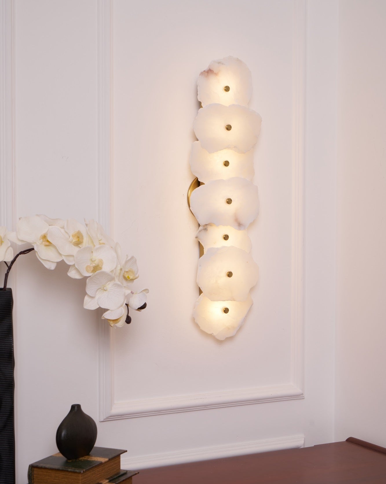 Alaeila Floral Cluster Alabaster Wall Light - Letslighting