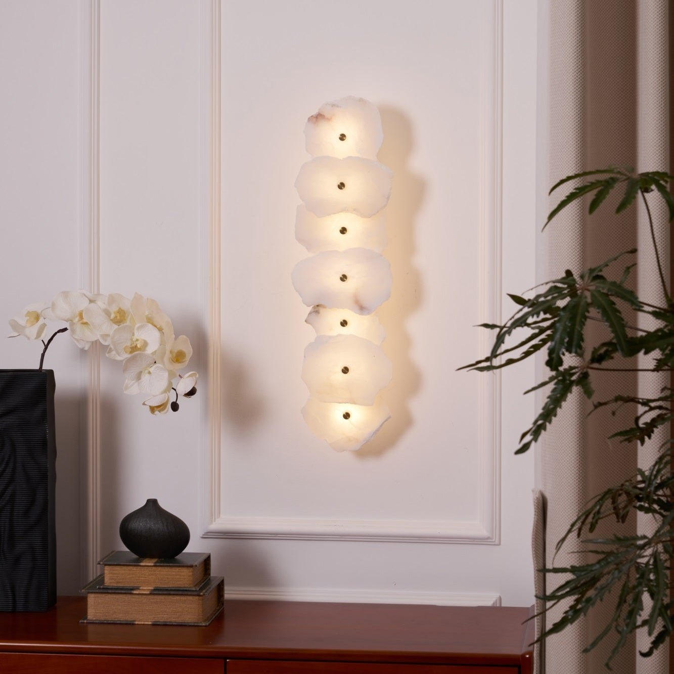 Alaeila Floral Cluster Alabaster Wall Light - Letslighting