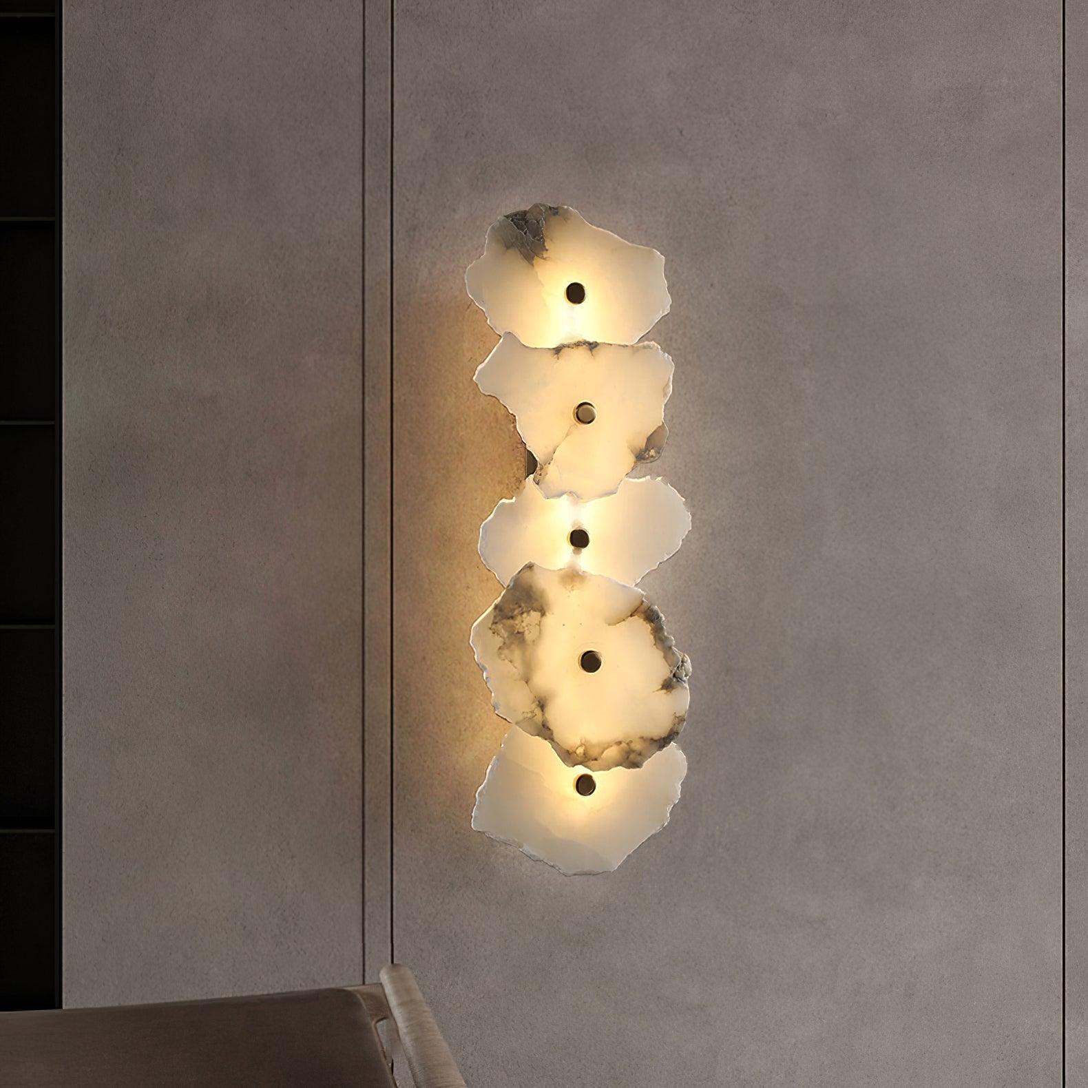Alaeila Floral Cluster Alabaster Wall Light - Letslighting