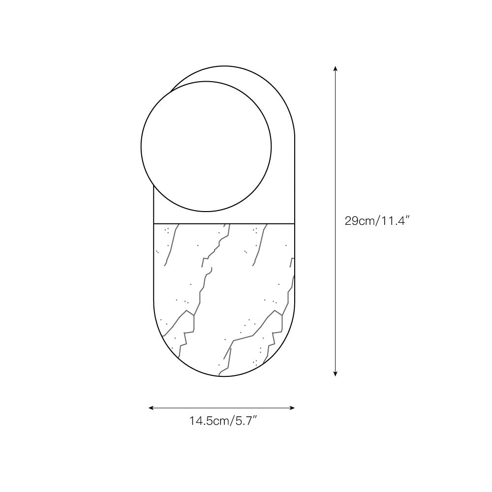 Alvynan Modern Minimalist Marble Sconce Wall Lamp - Letslighting