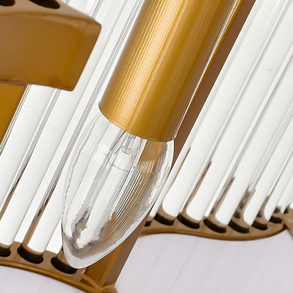 Lustra Chandelier Gold Black Glass - Letslighting