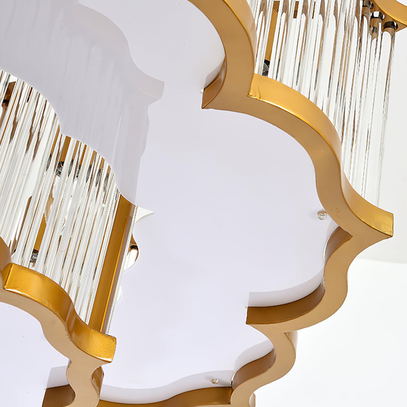 Lustra Chandelier Gold Black Glass - Letslighting