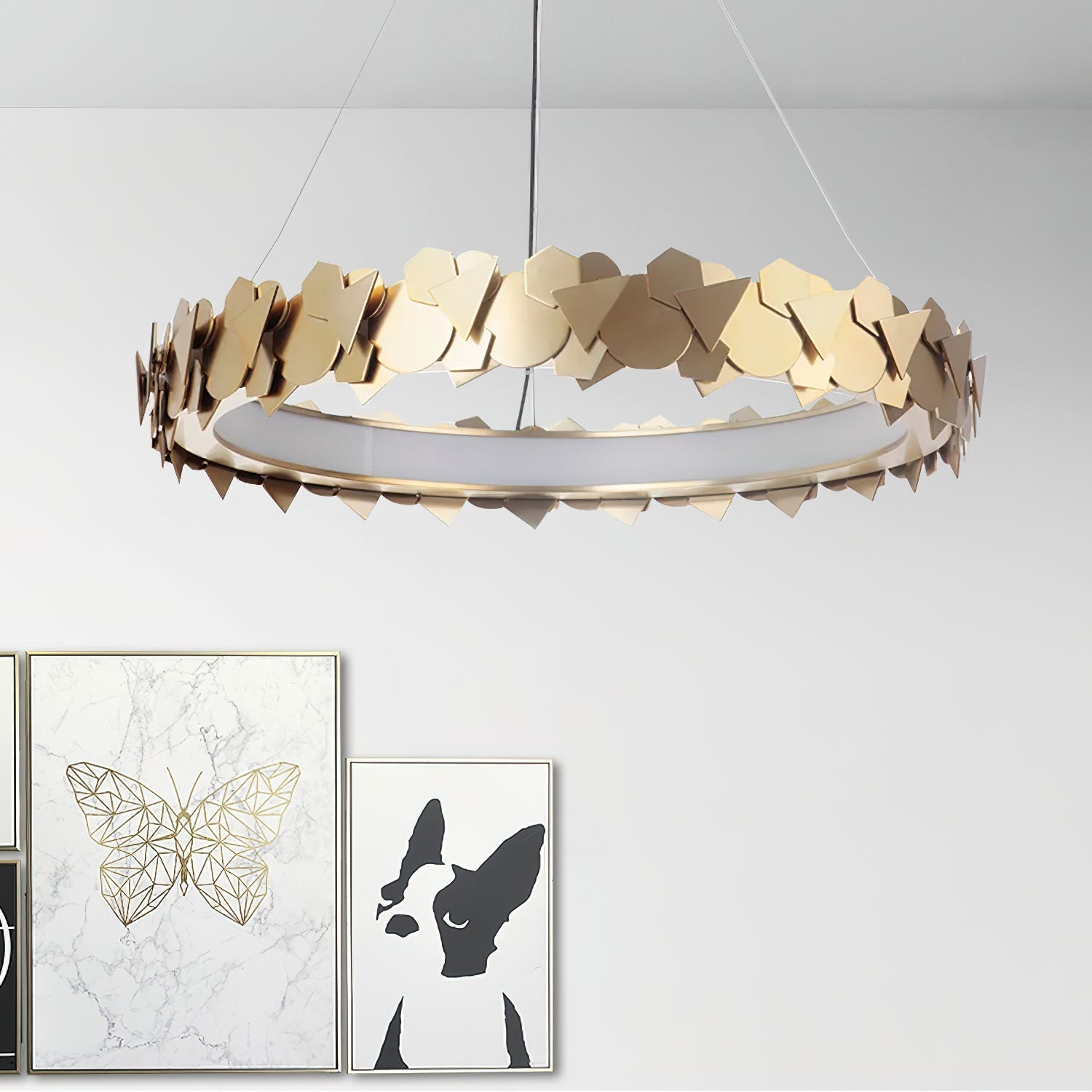 Philomenos Modern Minimalist Halo Chandelier - Letslighting