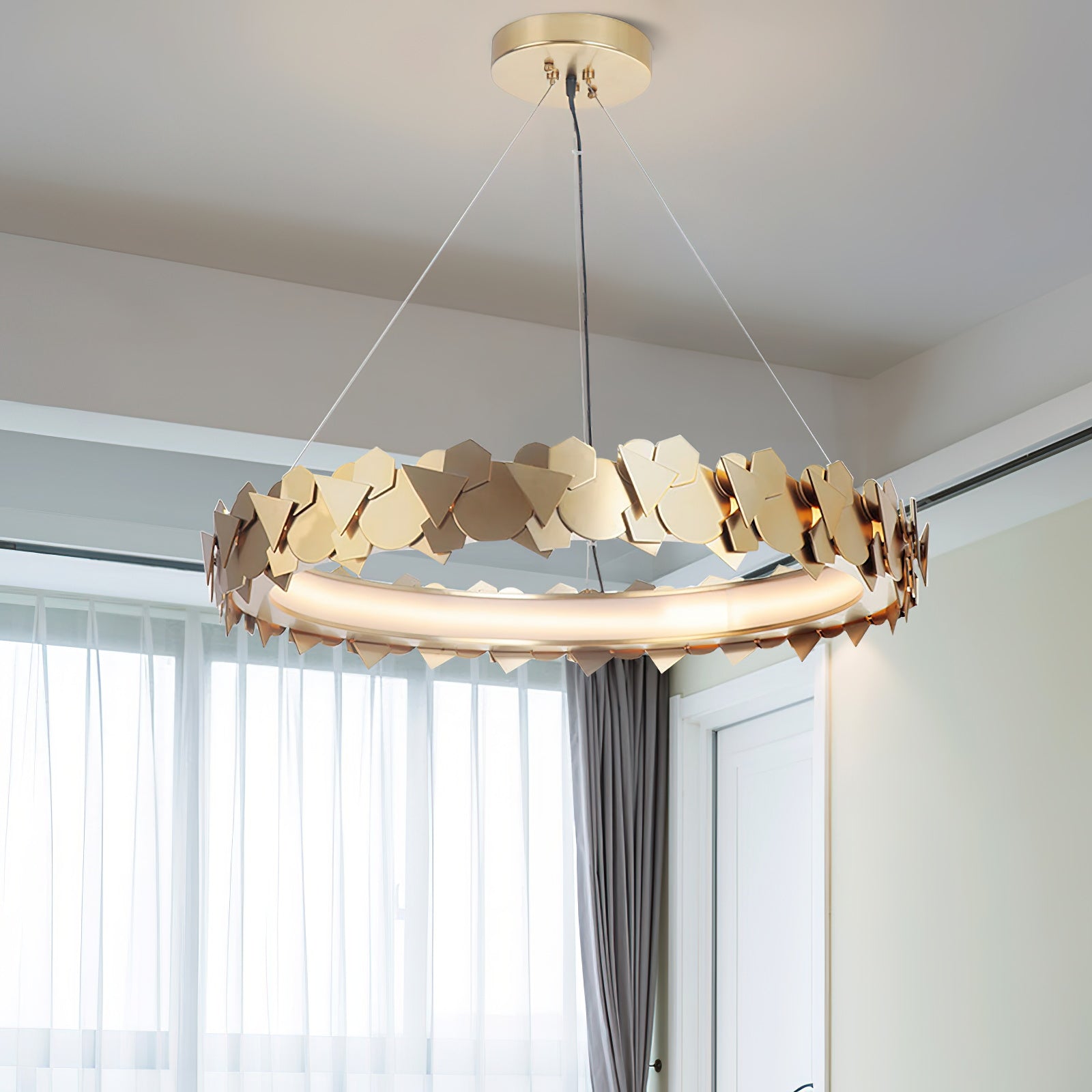 Philomenos Modern Minimalist Halo Chandelier - Letslighting
