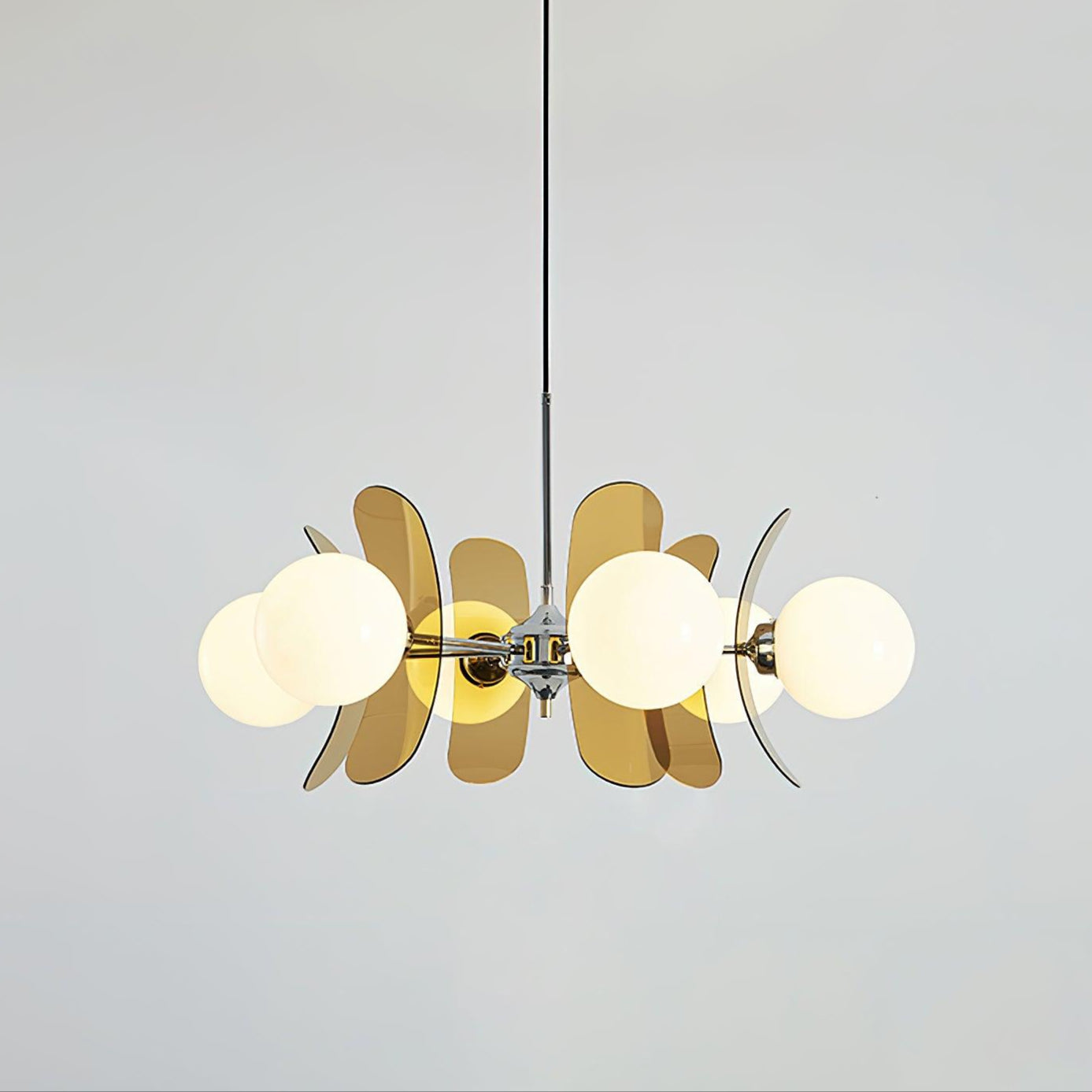 Lustra Chandelier Phosphorescent Glass Lampshade - Letslighting
