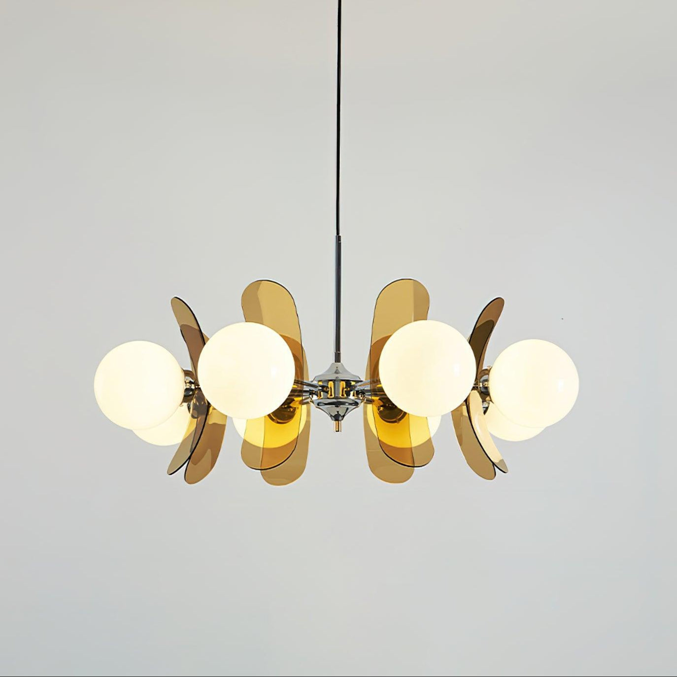 Lustra Chandelier Phosphorescent Glass Lampshade - Letslighting