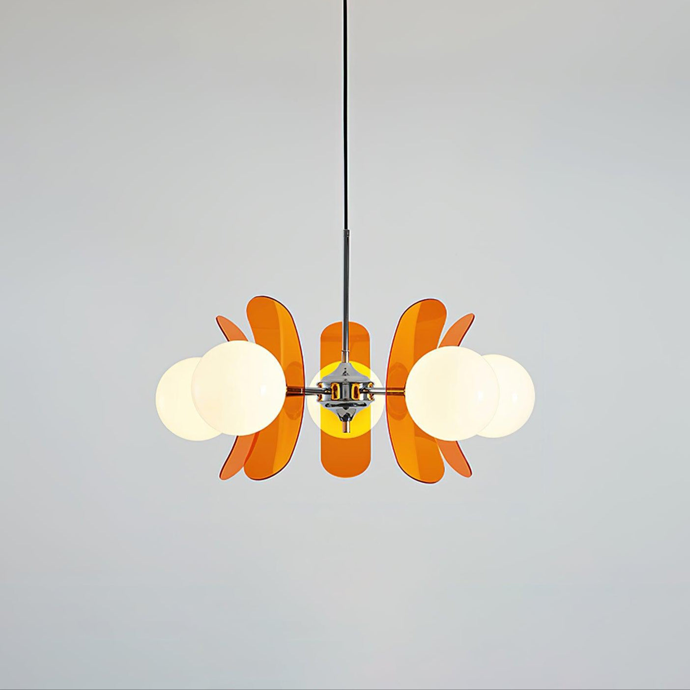 Lustra Chandelier Phosphorescent Glass Lampshade - Letslighting