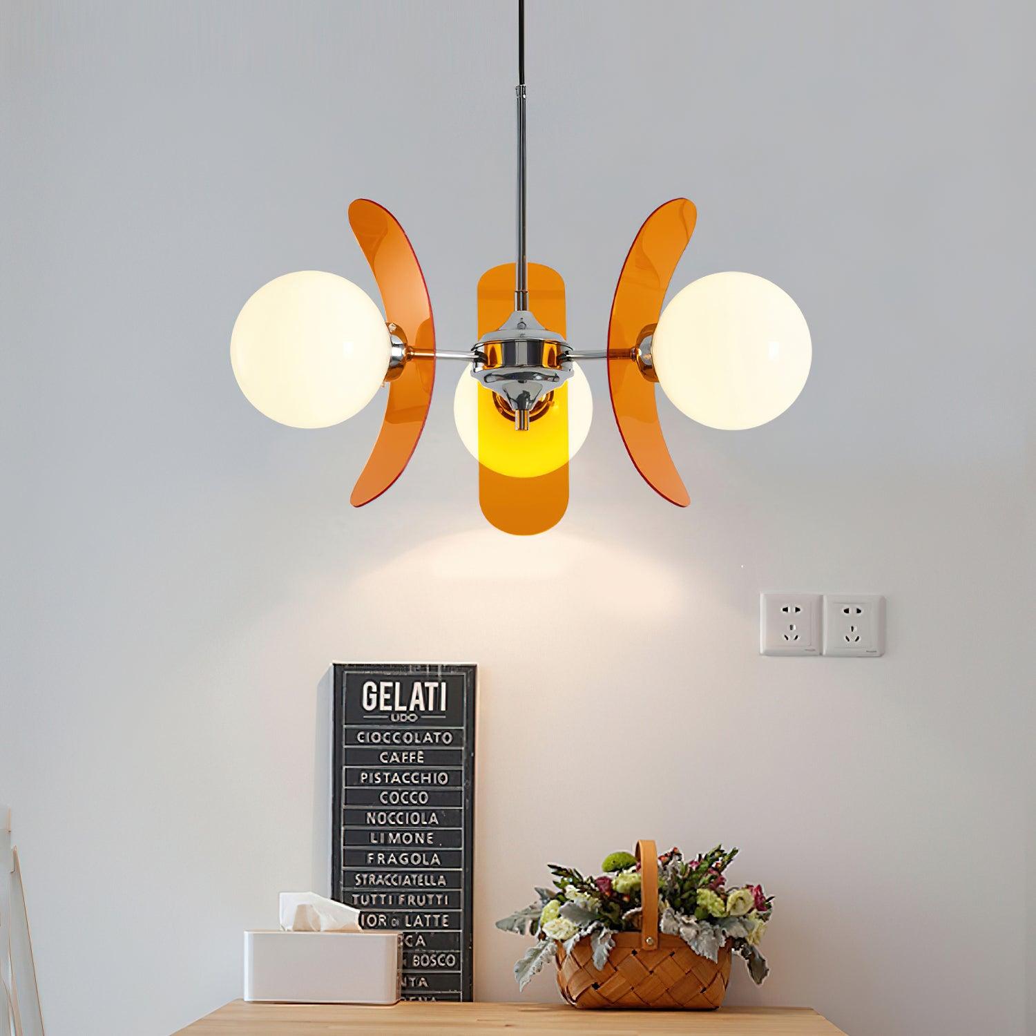 Aira Chandelier Brown &Orange