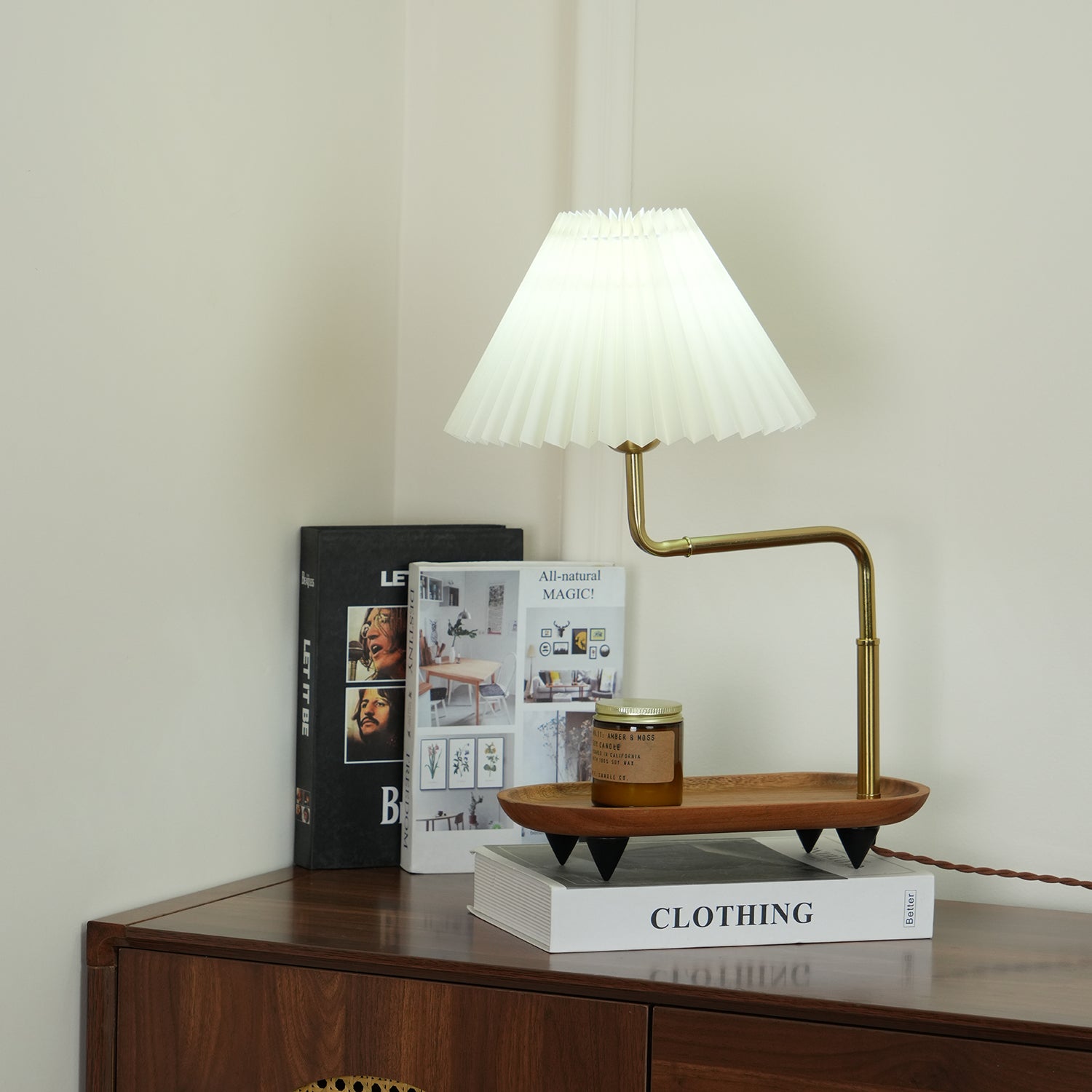 Alva Wooden Fabric Vintage Table Lamp - Letslighting