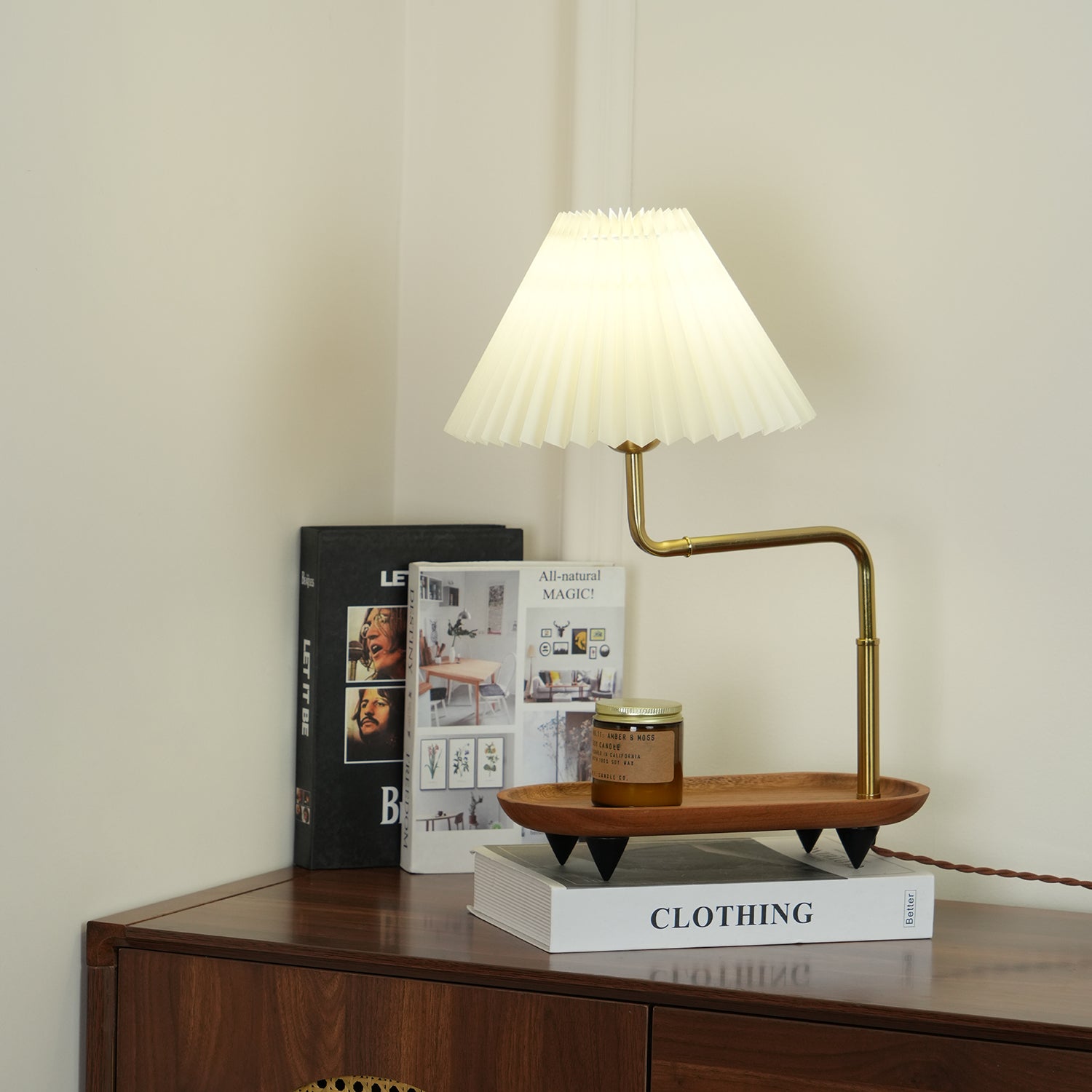 Alva Wooden Fabric Vintage Table Lamp - Letslighting