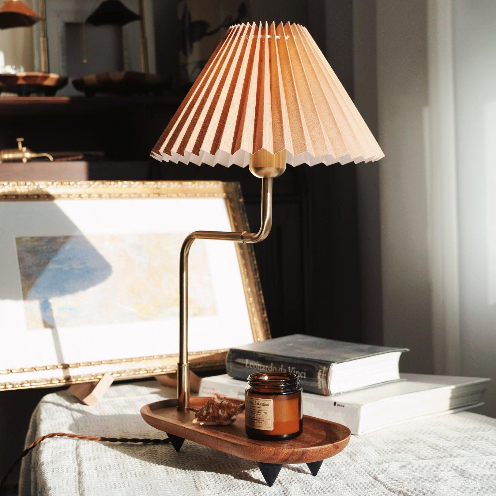 Alva Wooden Fabric Vintage Table Lamp - Letslighting