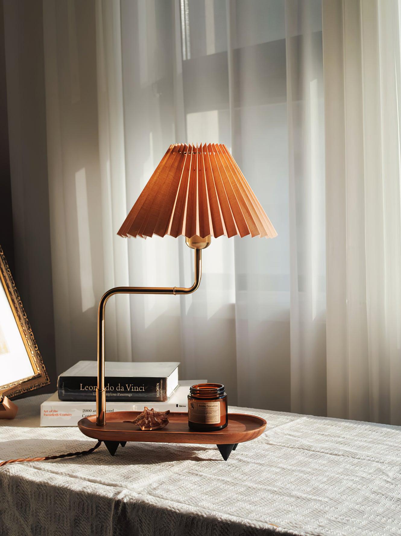 Alva Wooden Fabric Vintage Table Lamp - Letslighting