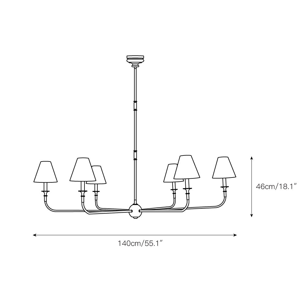 Arthaila Vintage Industrial Grande Fabric Chandelier - Letslighting