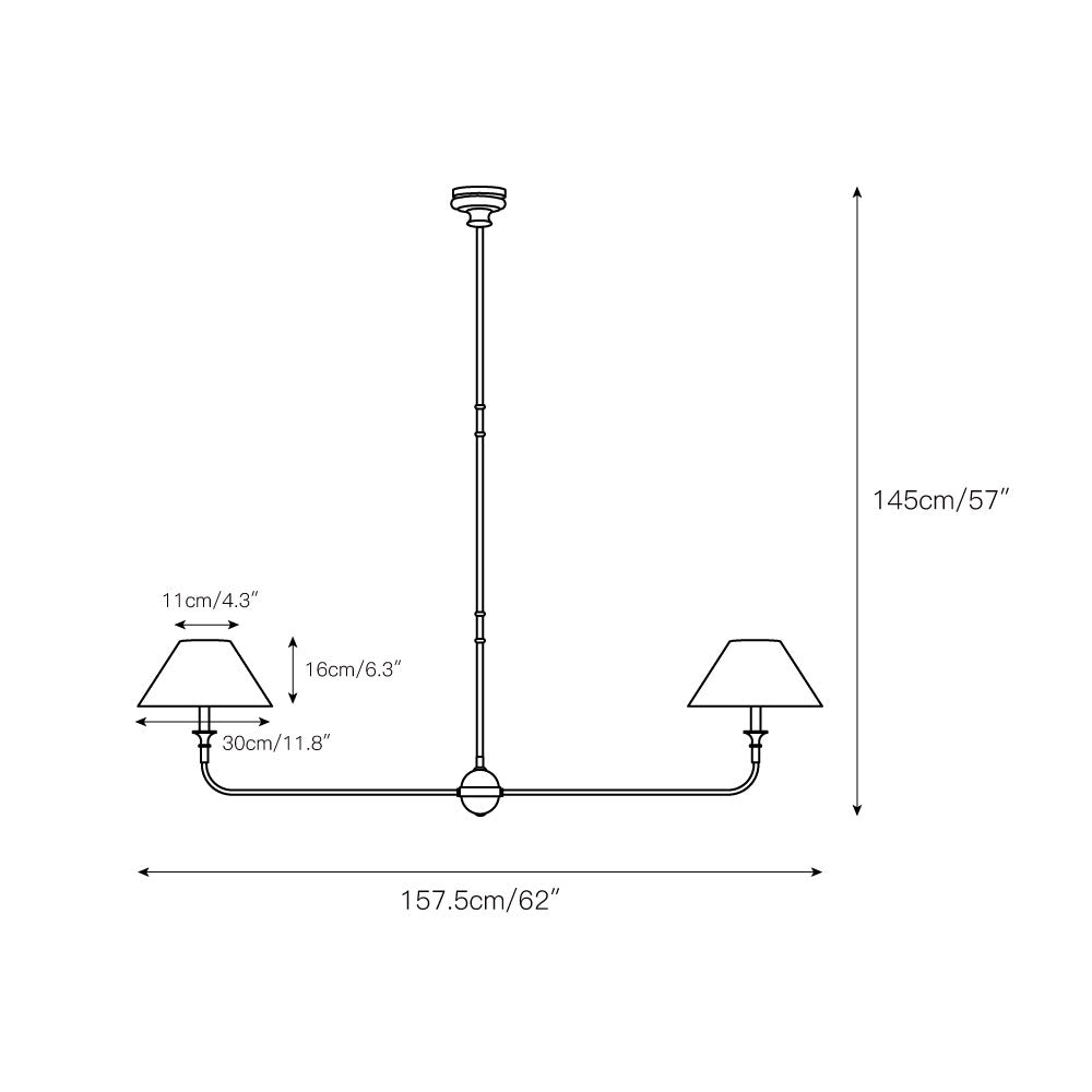 Silva Modern Linear LED Chandelier Metal Living Room Bedroom