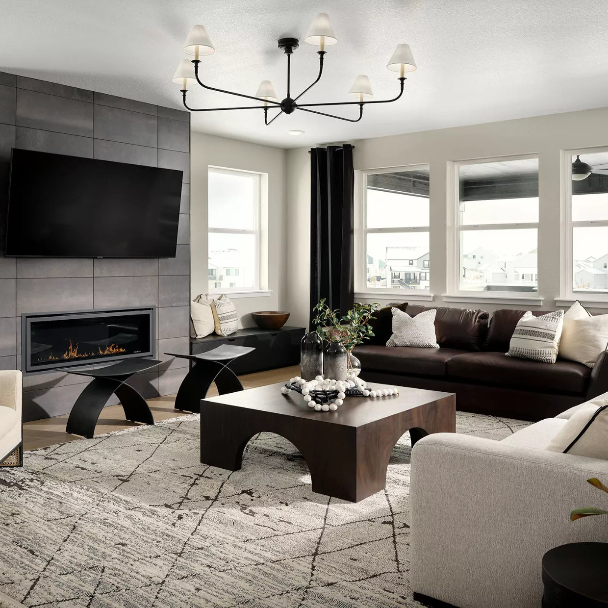 Arthaila Vintage Industrial Grande Fabric Chandelier - Letslighting