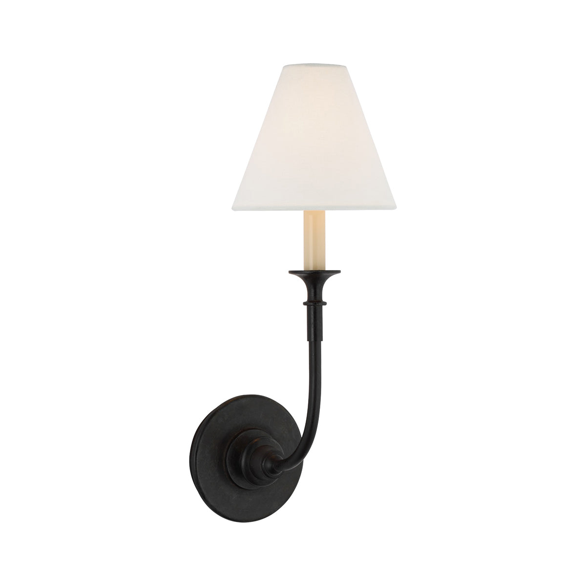 Silva Vintage Wall Lamp Fabric Black/White/Brass Arm - Letslighting