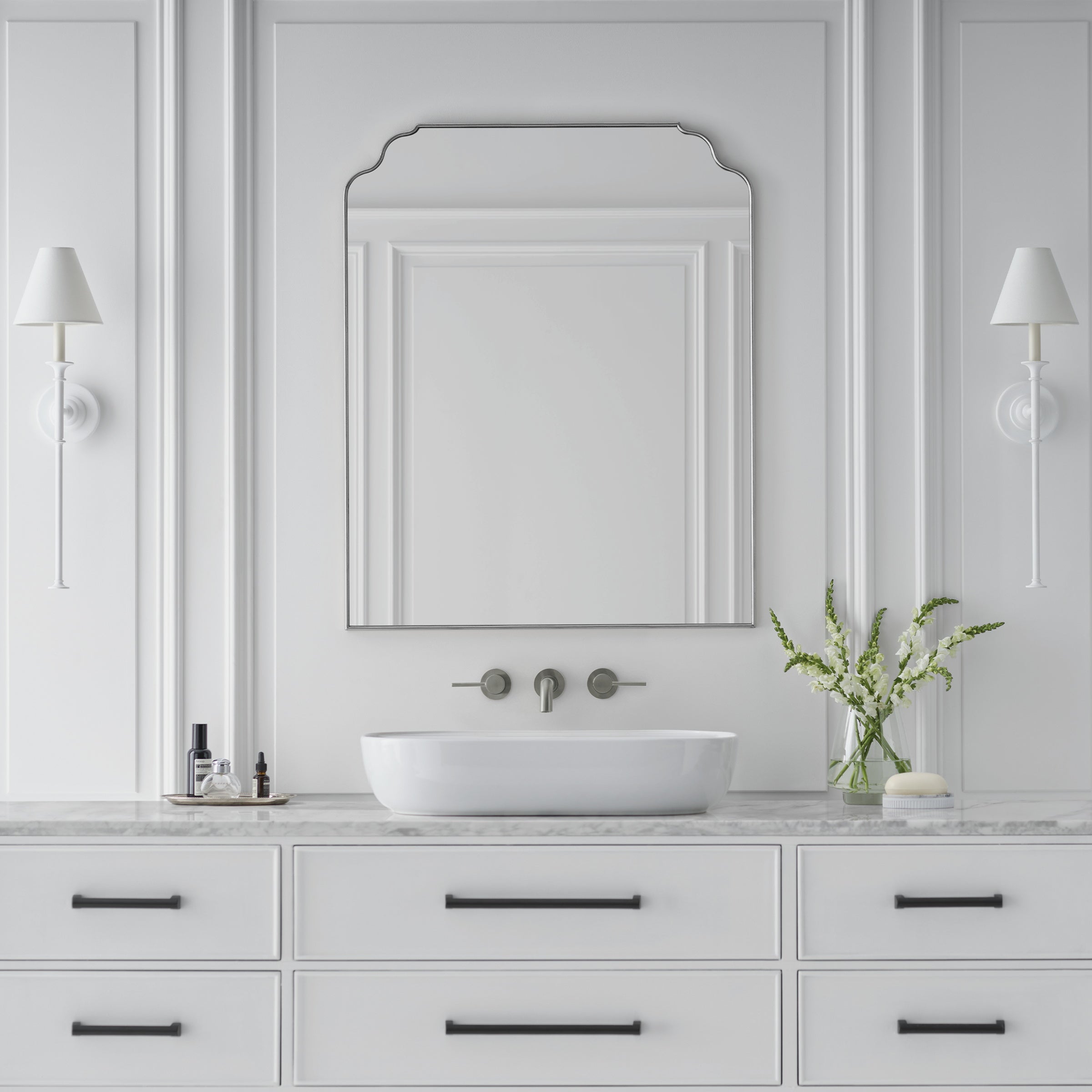 Silva Vintage Wall Lamp Fabric Black/White/Brass Arm - Letslighting